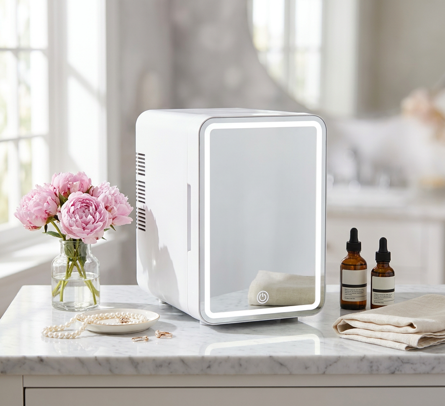 Chillberi™ Skincare Fridge with LED Mirror | Mini Beauty Fridge